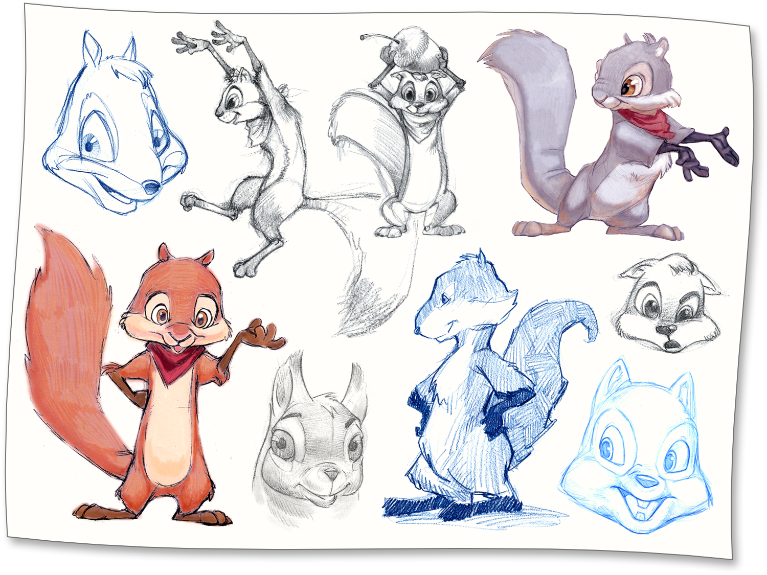 14 | 52 · Early Character Design Sketches of Squirrel