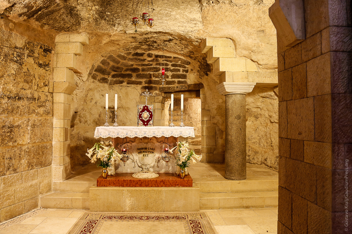 Nazareth, Tierra Santa: Gruta de la Anunciación. Foto: Gustavo Kralj/Gaudiumpress