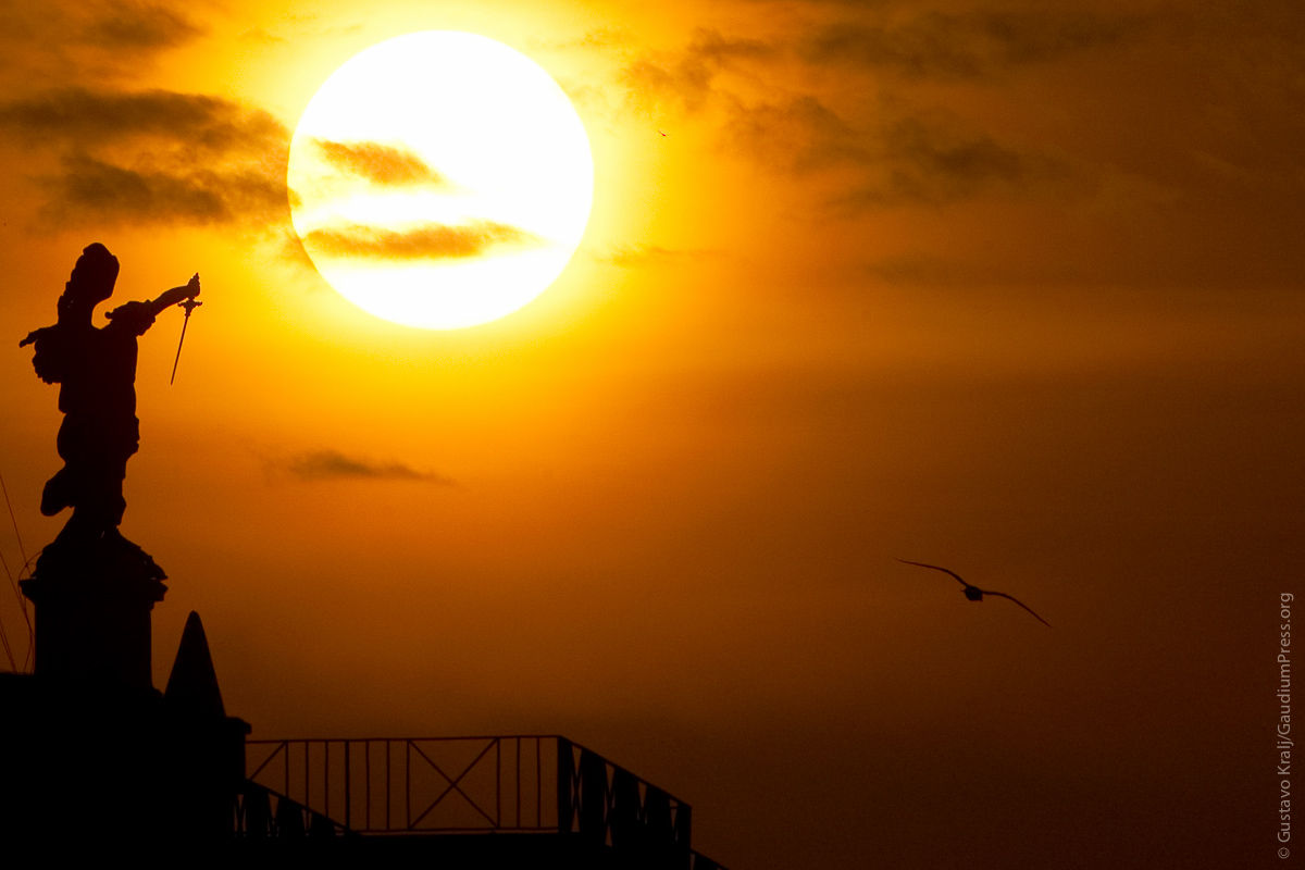 Castel sant' angelo angel at dawn - Rome, Italy
