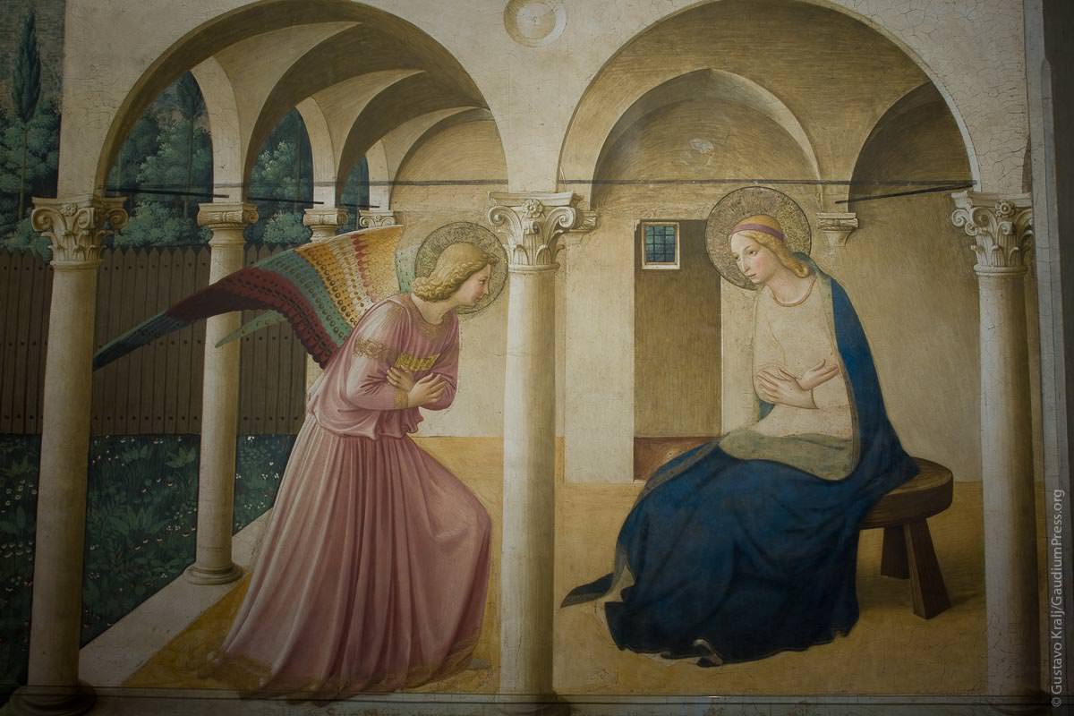 Florencia, Italia: Anunciación del Angel por Fra Angelico. Foto: Gustavo Kralj/GaudiumpressImages.com