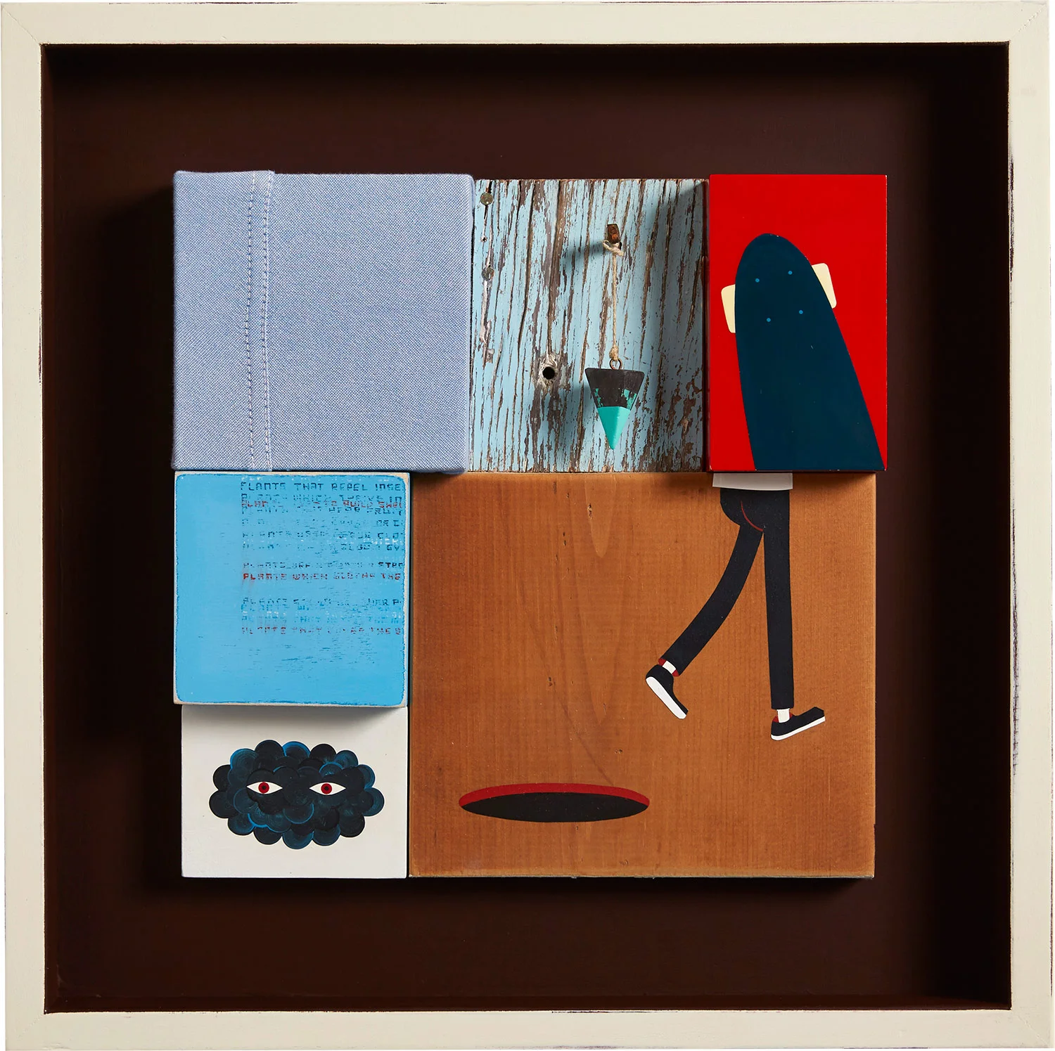 Kinds of Plants assemblage on wood panel, 2014 18" x 18" price and availability, email: info(at)ffdg.net