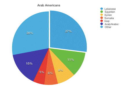 Figure 1: US Census 2000 and Arab American Institute.