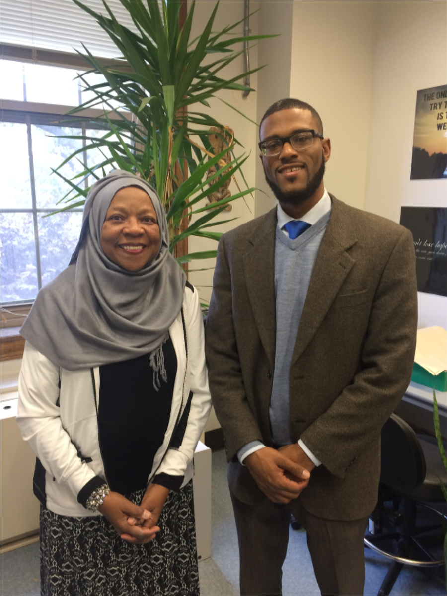 Dr. Lambert is pictured on the right of Dr. Fatimah Jackson.