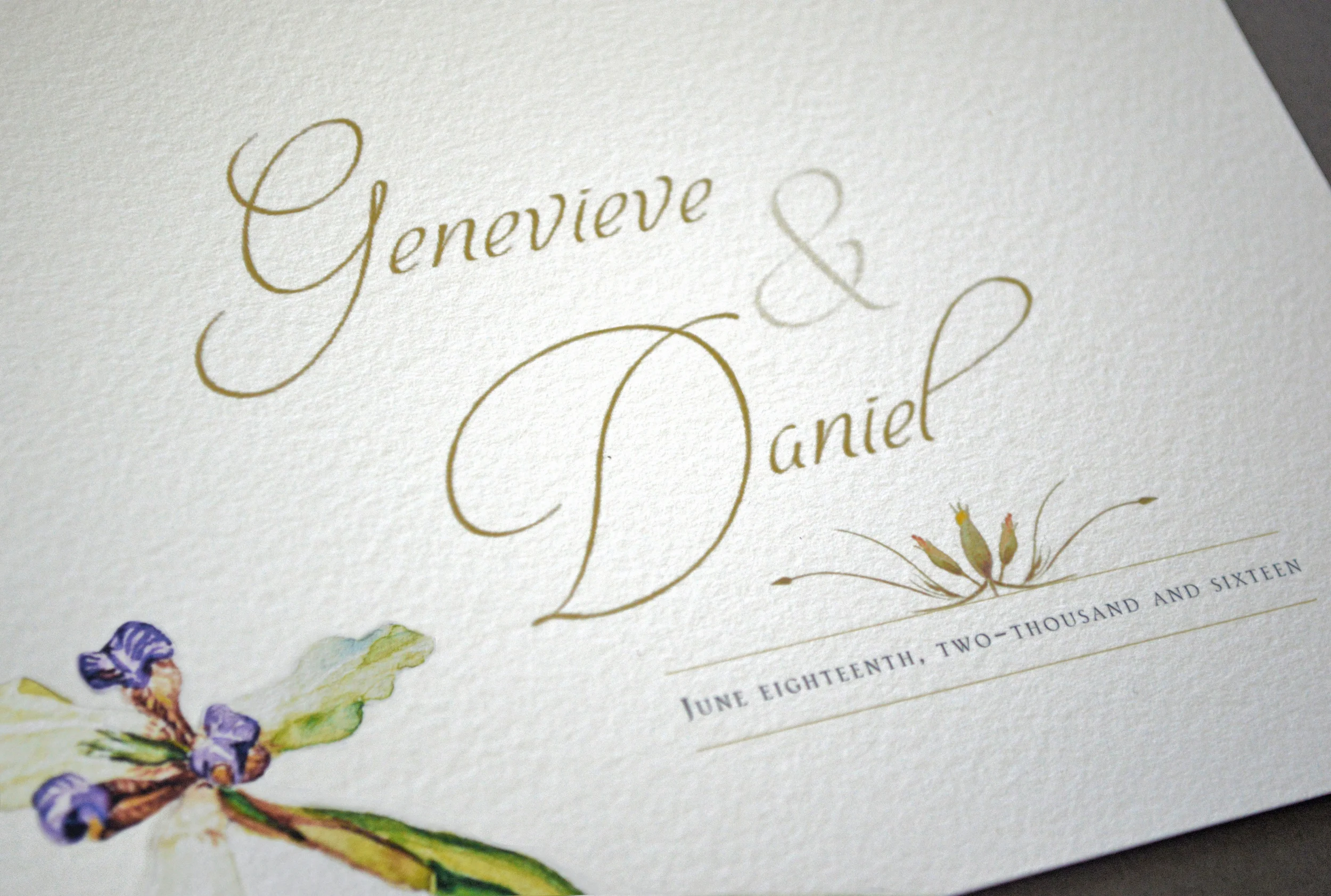Genevieve wedding invitation