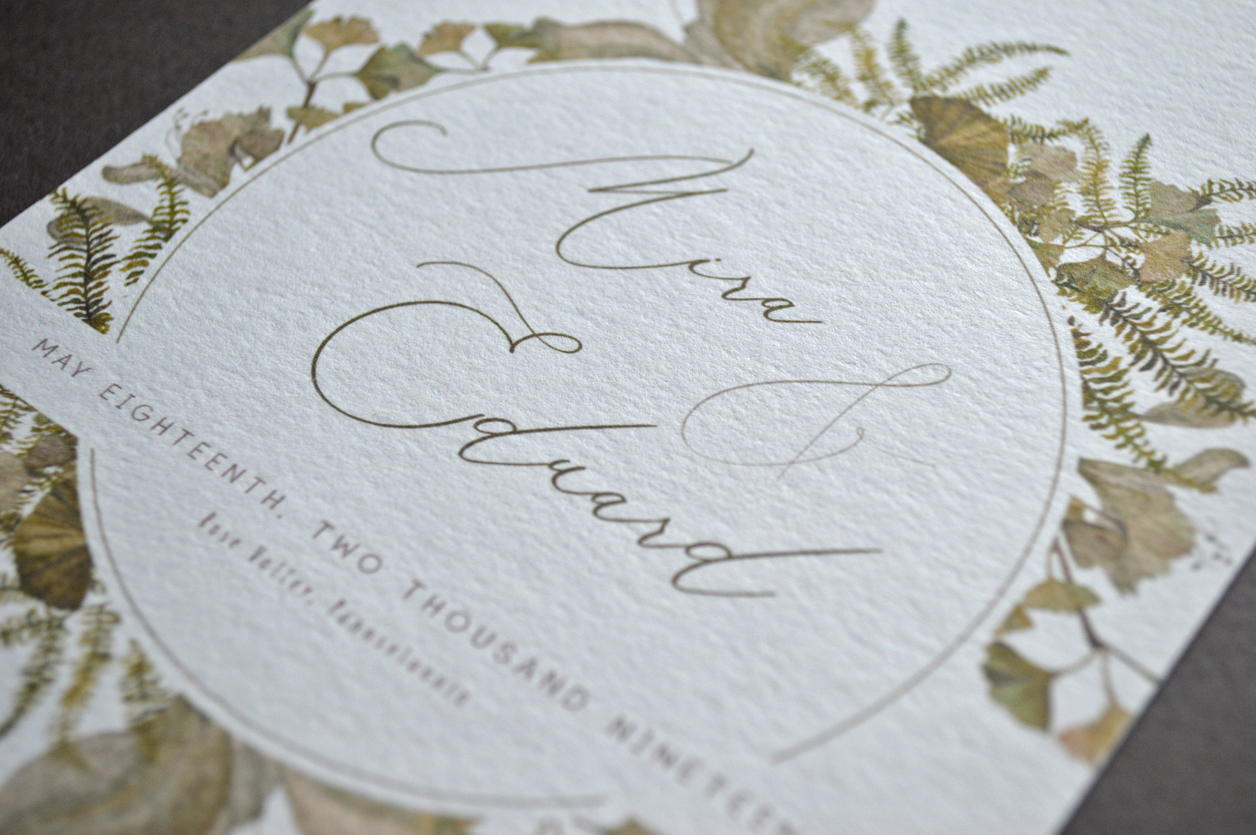 Mira wedding invitation
