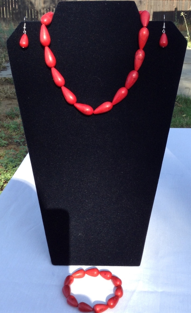 Evening Necklace, Earring, and Bracelet Set