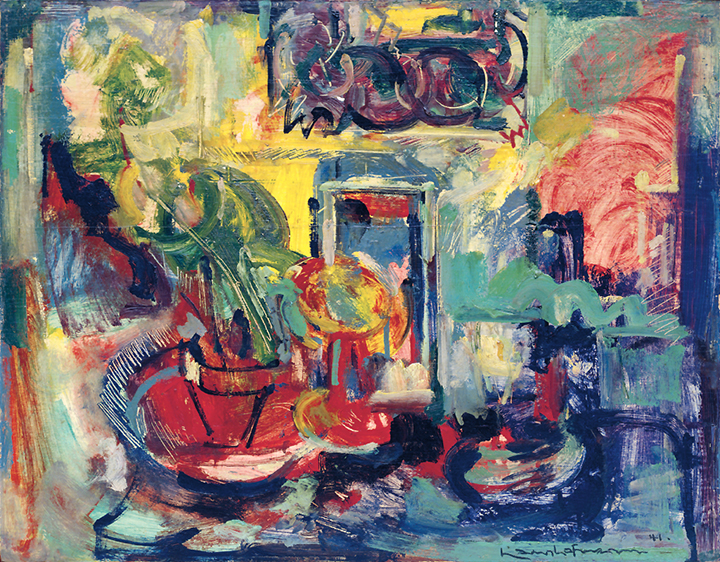 Still Life Interior , 1941 Oil on panel 23 13/16 x 29 15/16 in. (60.5 x 76 cm) Solomon R. Guggenheim Museum, New York. Gift of Janet C. Hauck in loving memory of Alicia Guggenheim and Fred Hauck (92.4042) Photography courtesy of the Solomon R. Guggenheim Foundation, New York
Normal
0
false
false
false
EN-US
X-NONE
X-NONE
/* Style Definitions */
table.MsoNormalTable
{mso-style-name:"Table Normal";
mso-tstyle-rowband-size:0;
mso-tstyle-colband-size:0;
mso-style-noshow:yes;
mso-style-priority:99;
mso-style-parent:"";
mso-padding-alt:0in 5.4pt 0in 5.4pt;
mso-para-margin:0in;
mso-para-margin-bottom:.0001pt;
mso-pagination:widow-orphan;
font-size:11.0pt;
font-family:"Calibri","sans-serif";
mso-ascii-font-family:Calibri;
mso-ascii-theme-font:minor-latin;
mso-hansi-font-family:Calibri;
mso-hansi-theme-font:minor-latin;}