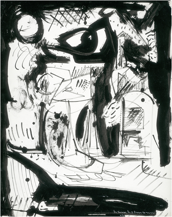 Untitled , 1943 Ink on paper 24 x 19 in. (61 x 48.3 cm) Collection Renate, Hans and Maria Hofmann Trust Photography courtesy of Kim Keever
Normal
0
false
false
false
EN-US
X-NONE
X-NONE
/* Style Definitions */
table.MsoNormalTable
{mso-style-name:"Table Normal";
mso-tstyle-rowband-size:0;
mso-tstyle-colband-size:0;
mso-style-noshow:yes;
mso-style-priority:99;
mso-style-parent:"";
mso-padding-alt:0in 5.4pt 0in 5.4pt;
mso-para-margin:0in;
mso-para-margin-bottom:.0001pt;
mso-pagination:widow-orphan;
font-size:11.0pt;
font-family:"Calibri","sans-serif";
mso-ascii-font-family:Calibri;
mso-ascii-theme-font:minor-latin;
mso-hansi-font-family:Calibri;
mso-hansi-theme-font:minor-latin;}