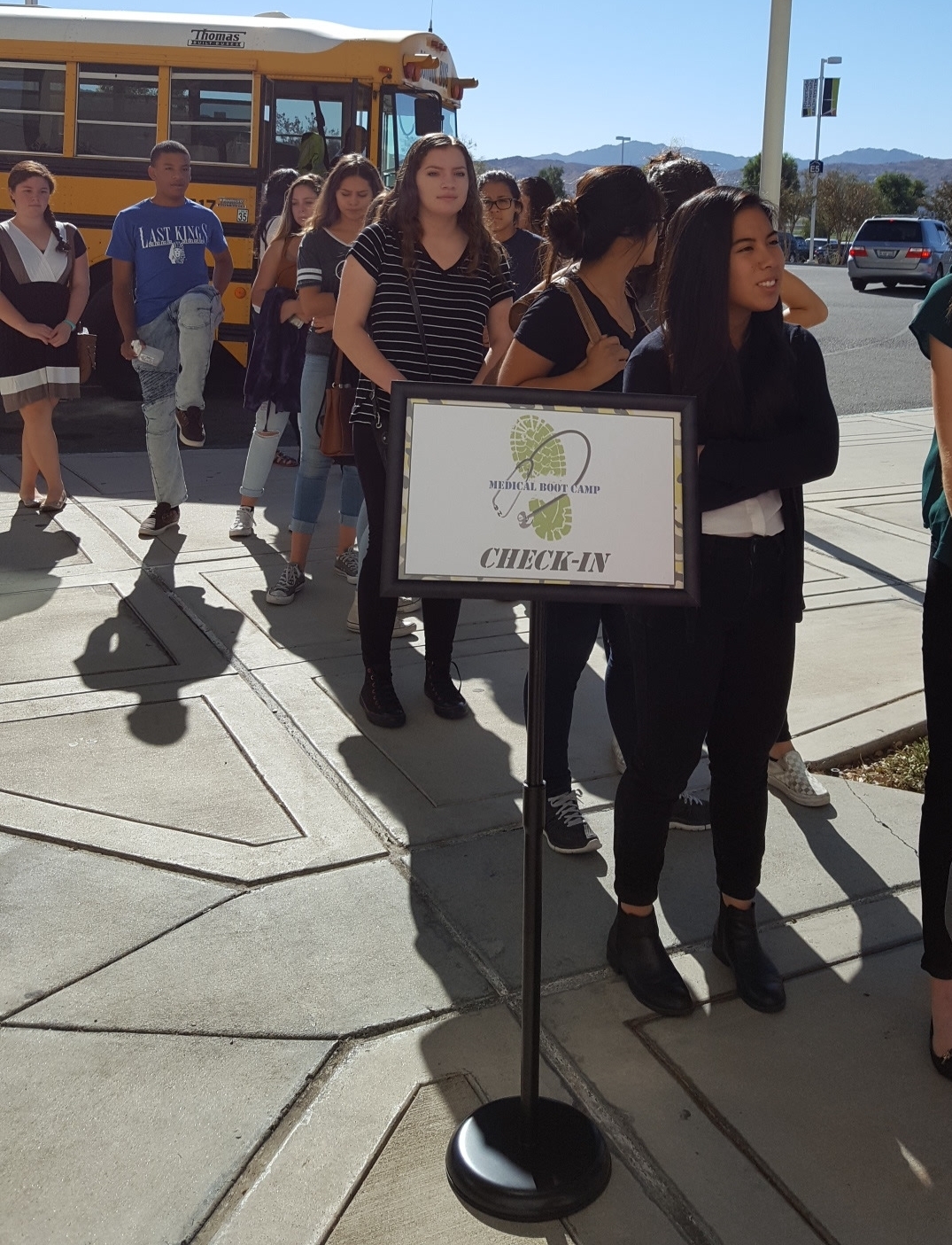 Students check in on Day 1