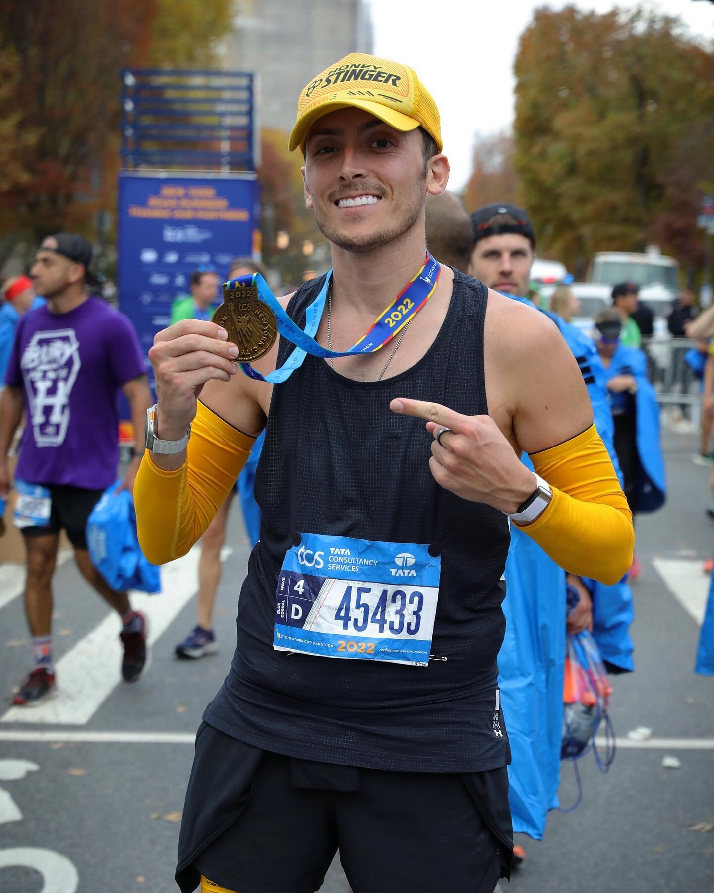 4/4 @nycmarathon marathon recap!

Crossing the finish was incredibly fulfilling and being awarded my finisher medal was fantastic. It&rsquo;s phenomenal how heavy they are!

After the race, finishers needed to make their way through a series of check