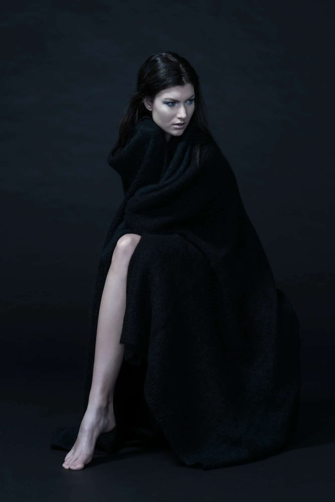 Squares Wrap One By hand using merino fibres