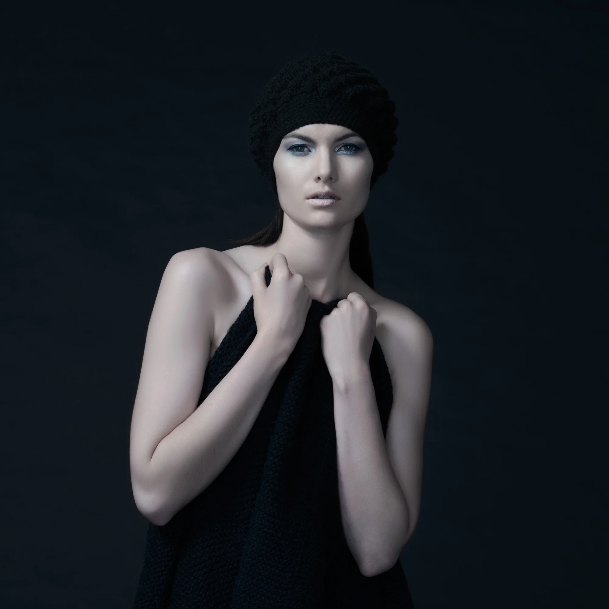 Marshmallow Hat By hand using alpaca fibres Squares Wrap One By hand using merino fibres