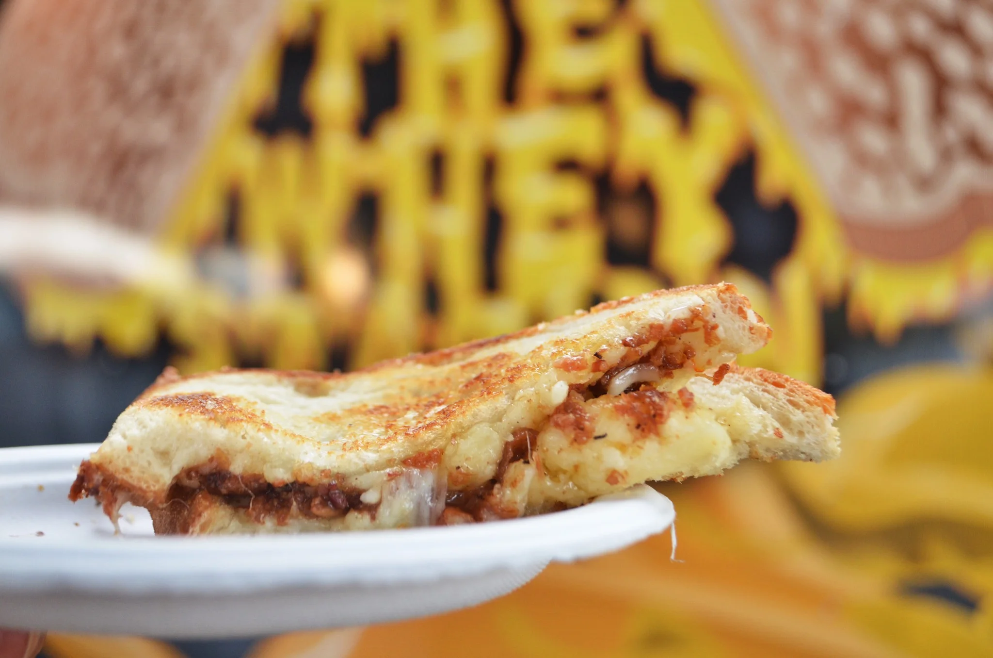 Bacon Marmalade Grilled Cheese from the Whey Station food truck