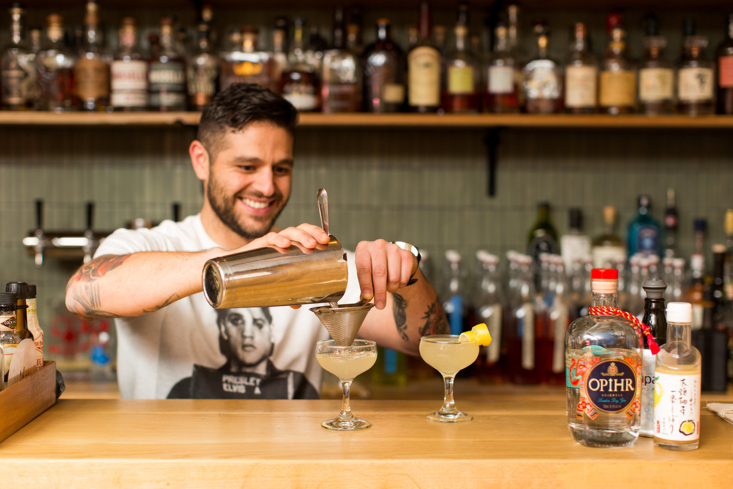 Bar Manager Craig Ventrice Pouring A Tokyo 75