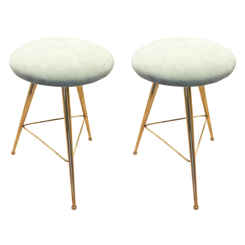 Pair Of Charming Mid Century Stools Gaspare Asaro Italian Modern Furniture And Lighting New York Ny Pair Of Charming Mid Century Stools Gaspare Asaro Italian Modern Furniture And Lighting New York Ny