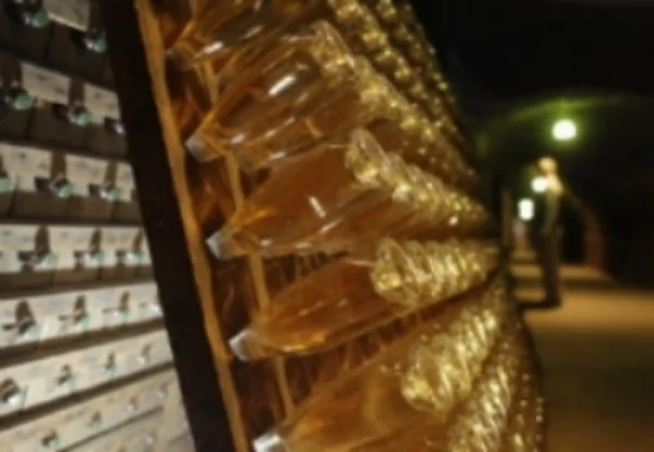  Riddling racks inside Schramsberg's historic caves. Photo credit: www.cleveland.com