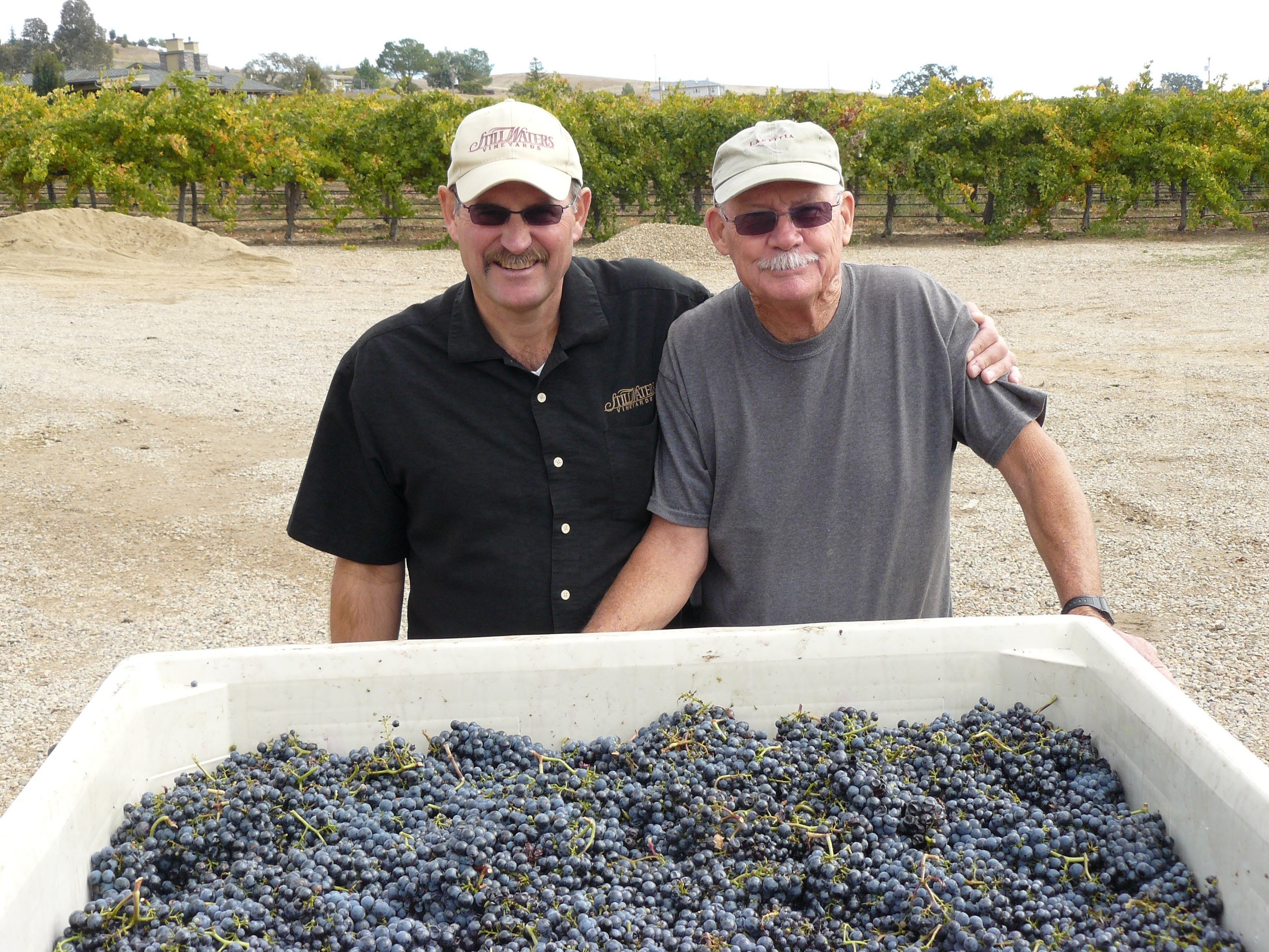 John Thunen with Paul Hoover, owner Stillwater Vineyards
