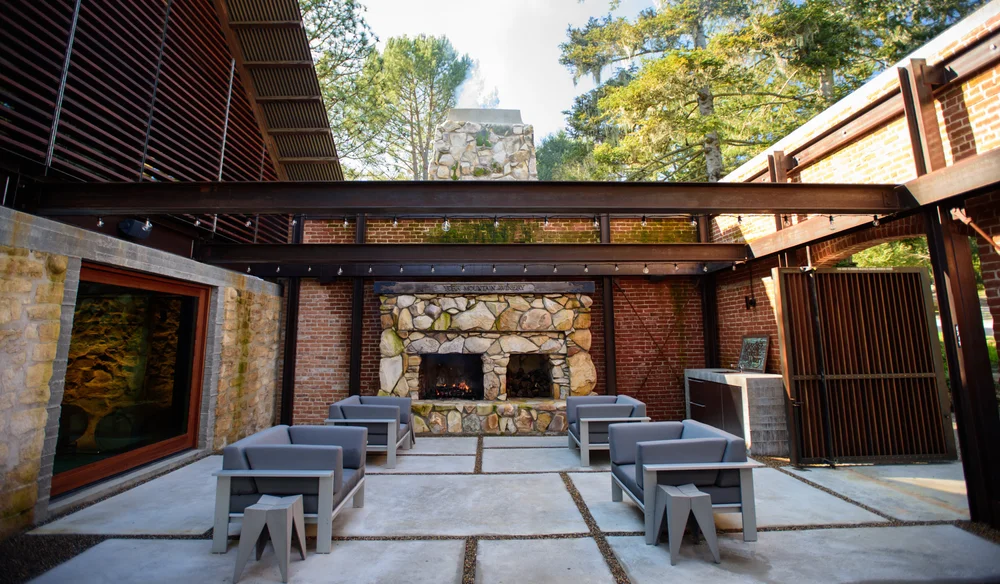 Original fireplace in our new Tasting room