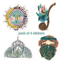 Pack of ALL 4 Stickers