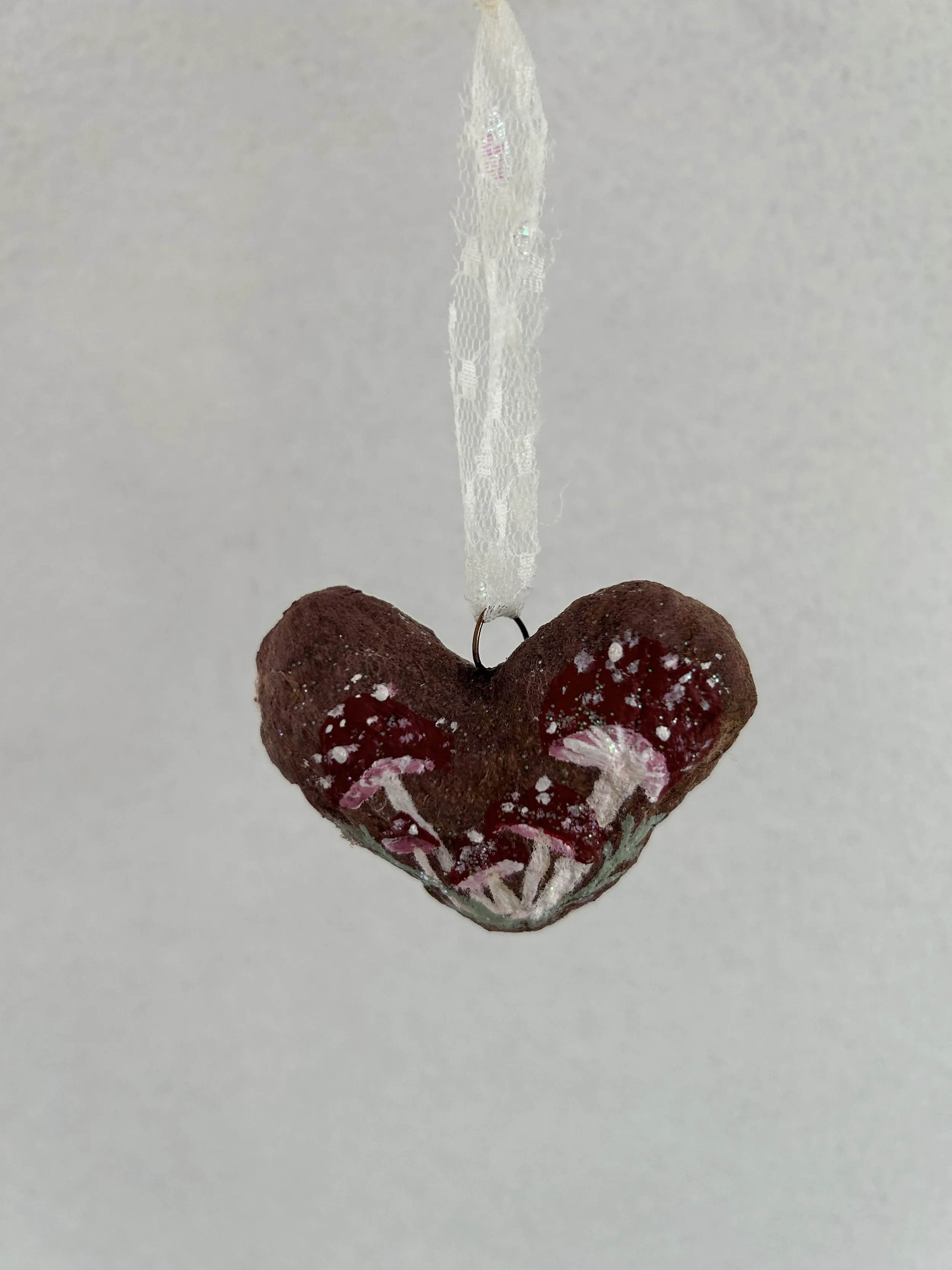 Spun Cotton Mini Mushroom Ornament