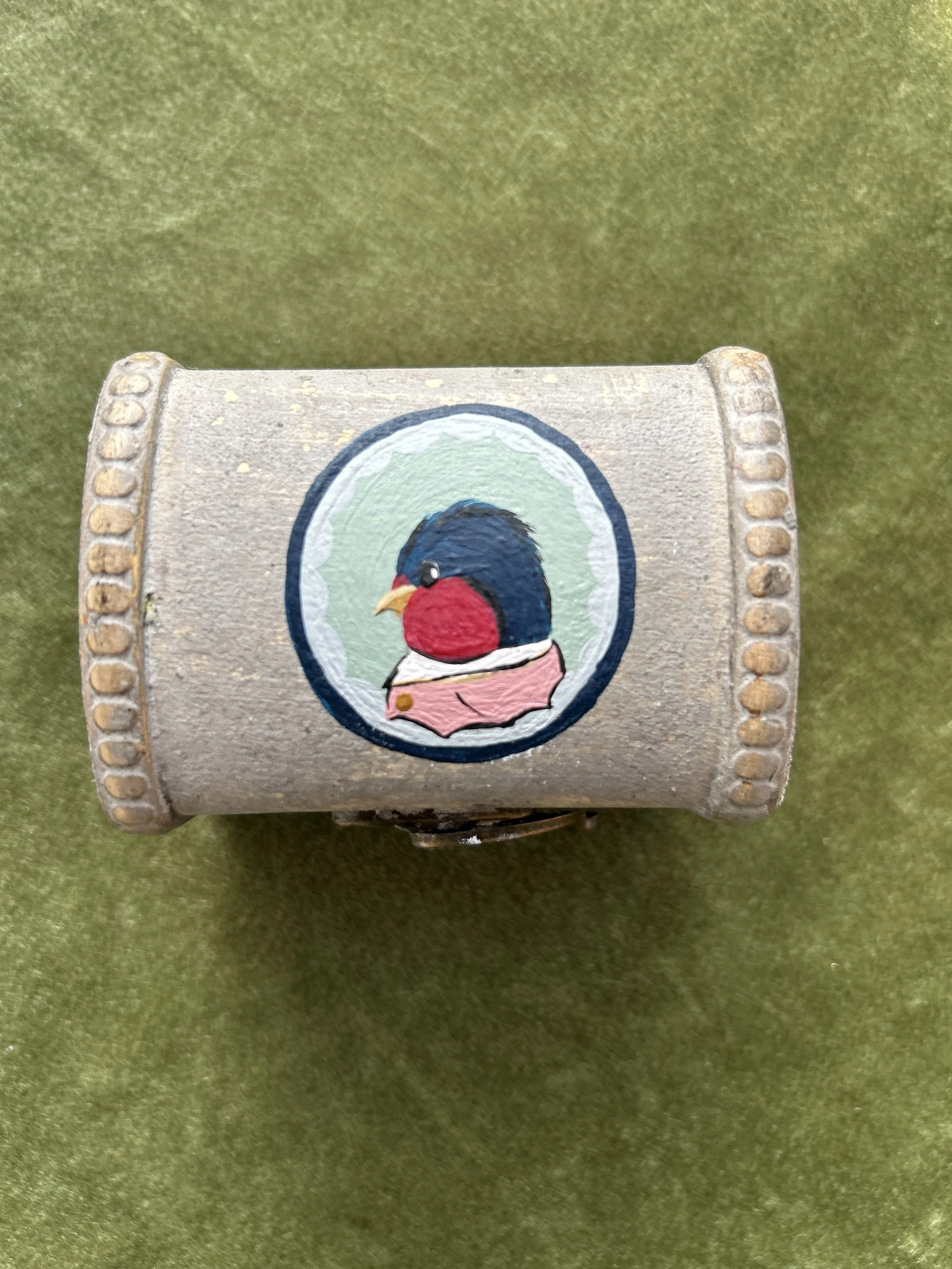 Sleeping Baby Barn Swallow & Box