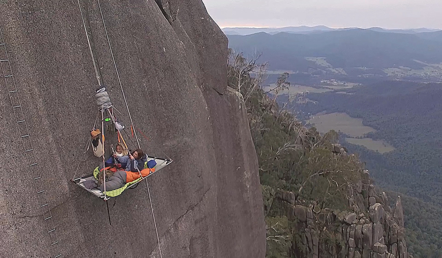 Beyond the Edge Portaledge Girls Selfie