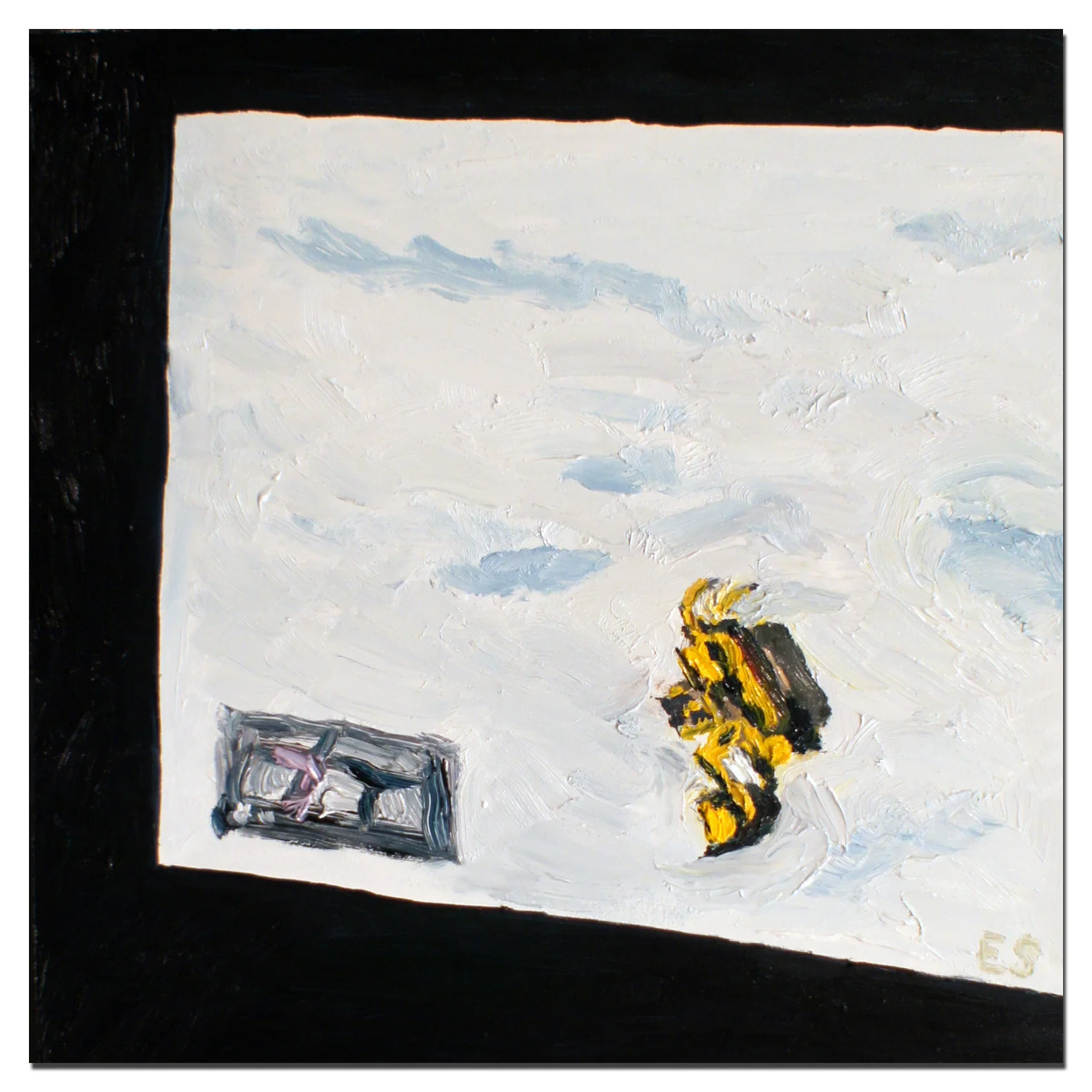 Erik Sanner, TheRobberGamer777s "Ballet et GTAV" at 17 Seconds, oil paint on masonite, 10"x10"