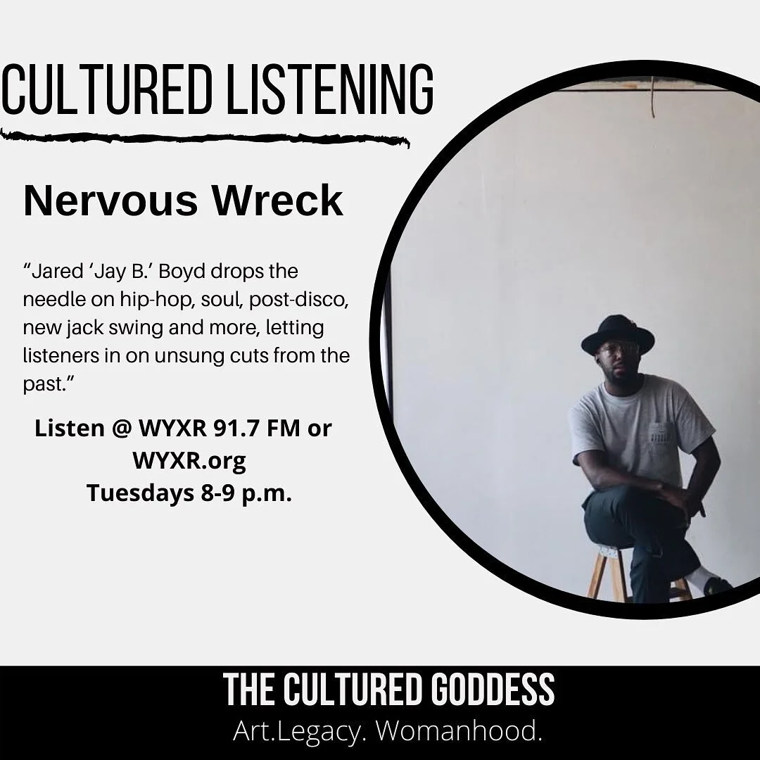 S/O to @jaredjaybboyd and his radio segment #nervouswreck on Memphis&rsquo;s WYXR 91.7 FM. Thank you for featuring The Cultured Goddess! Goddesses make sure you support every Tuesday from 8 to 9! #culturedlistening #goddess #theculturedgoddess #art #