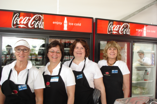JATC Members and Volunteers Suzanne Newkirk, LaJean Wild, Carol Harris and Barb Dixon at Buffalo Ridge tent.