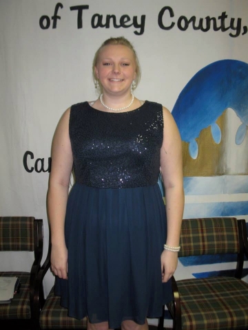 Madison Copper models her new dress.