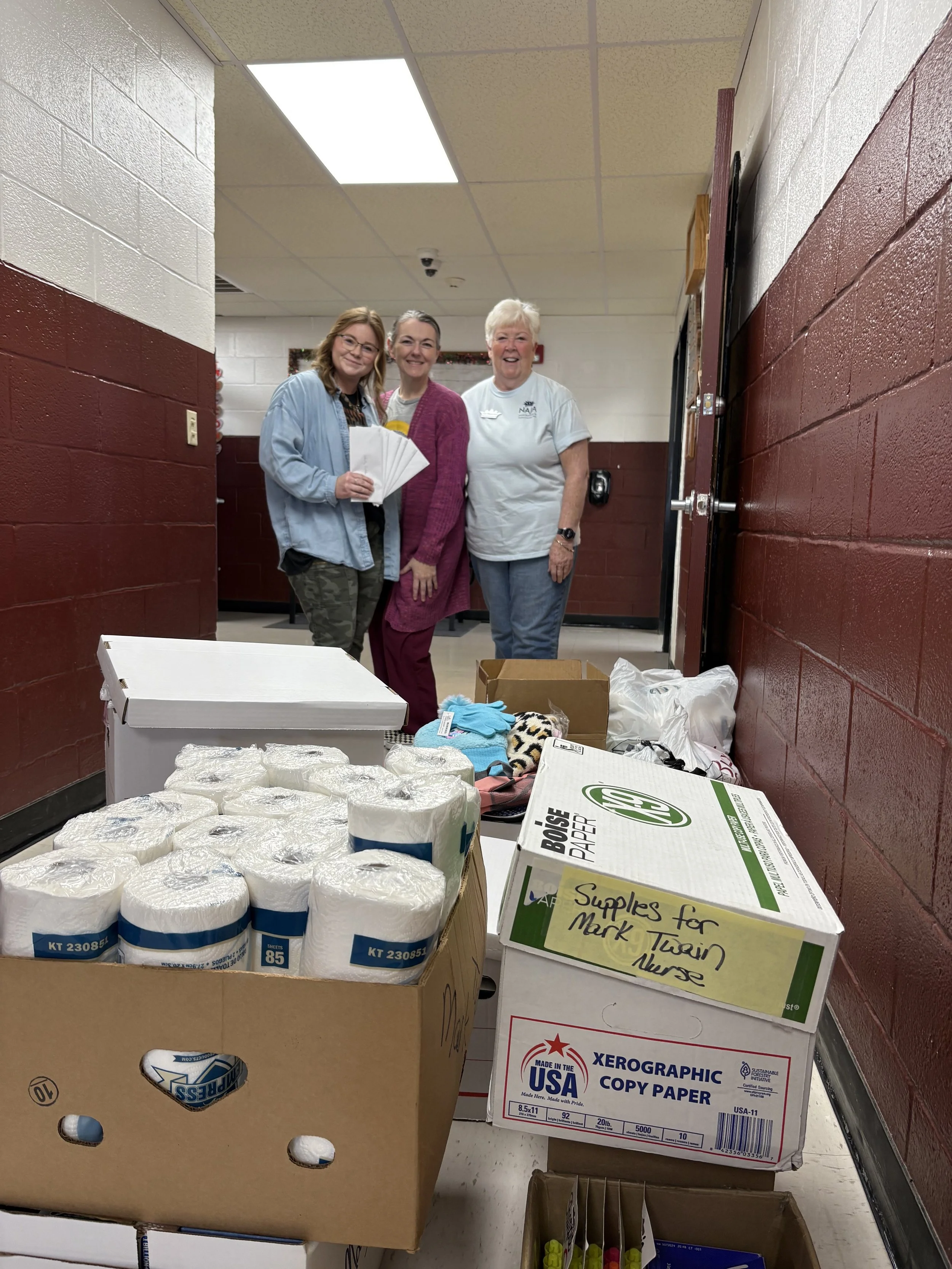 School Supplies--Mark Twain, Secretary Alana Sutton and Nurse Shelly.jpeg