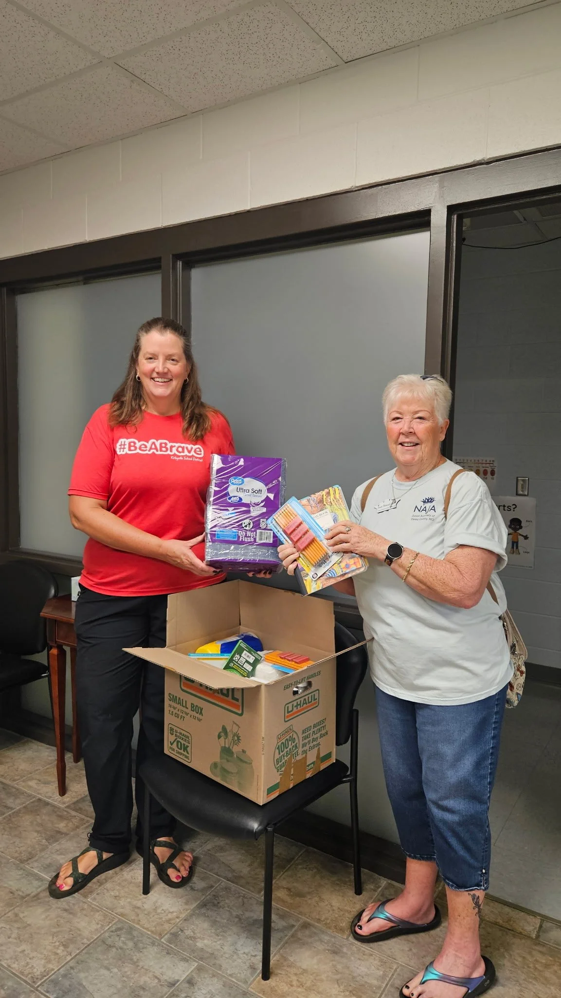 Kirbyville Elementary Principal Lara Ernsting and JATC Member Susan Thibeault-Linton.jpg