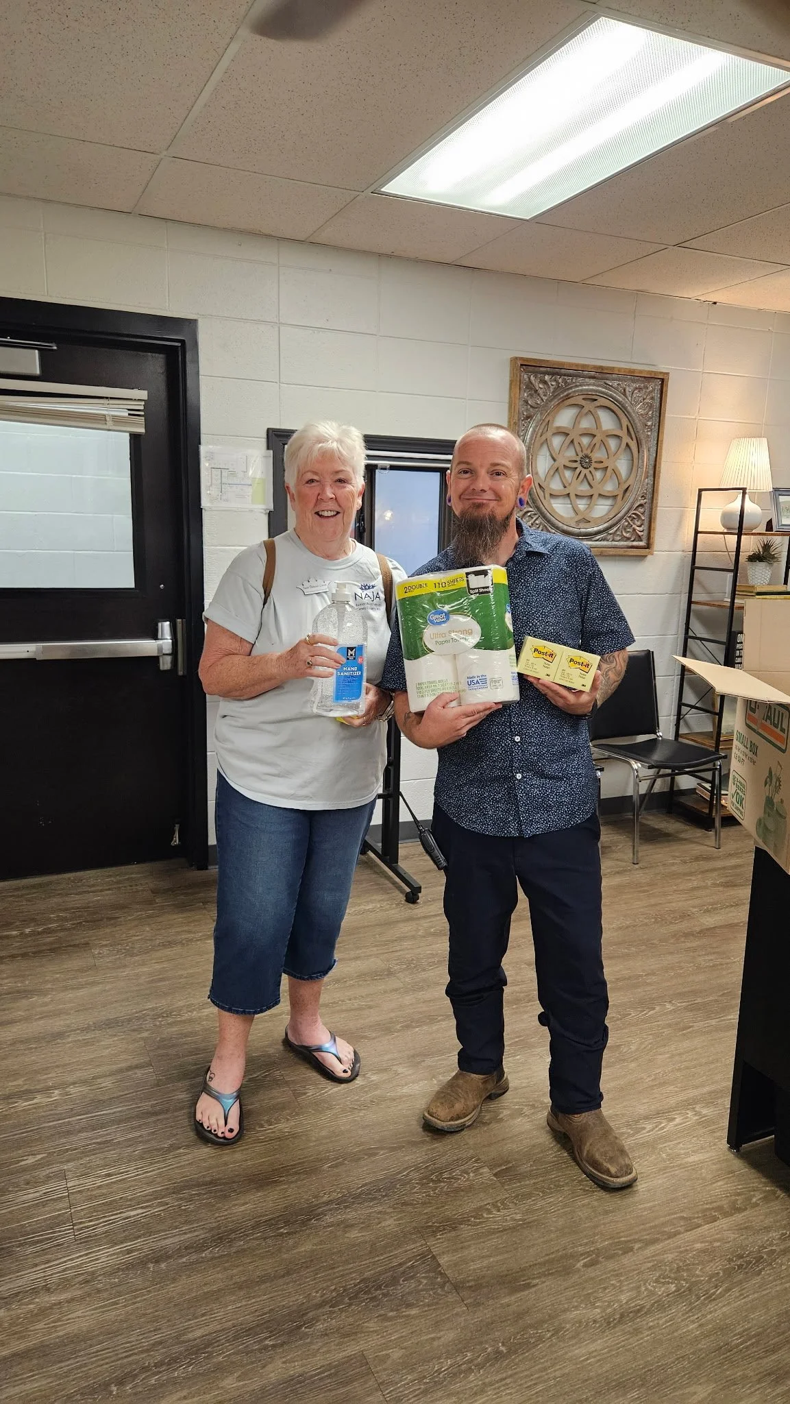 JATC Member Susan Thibeault-Linton and Taneyville Principal James Sharon.jpg