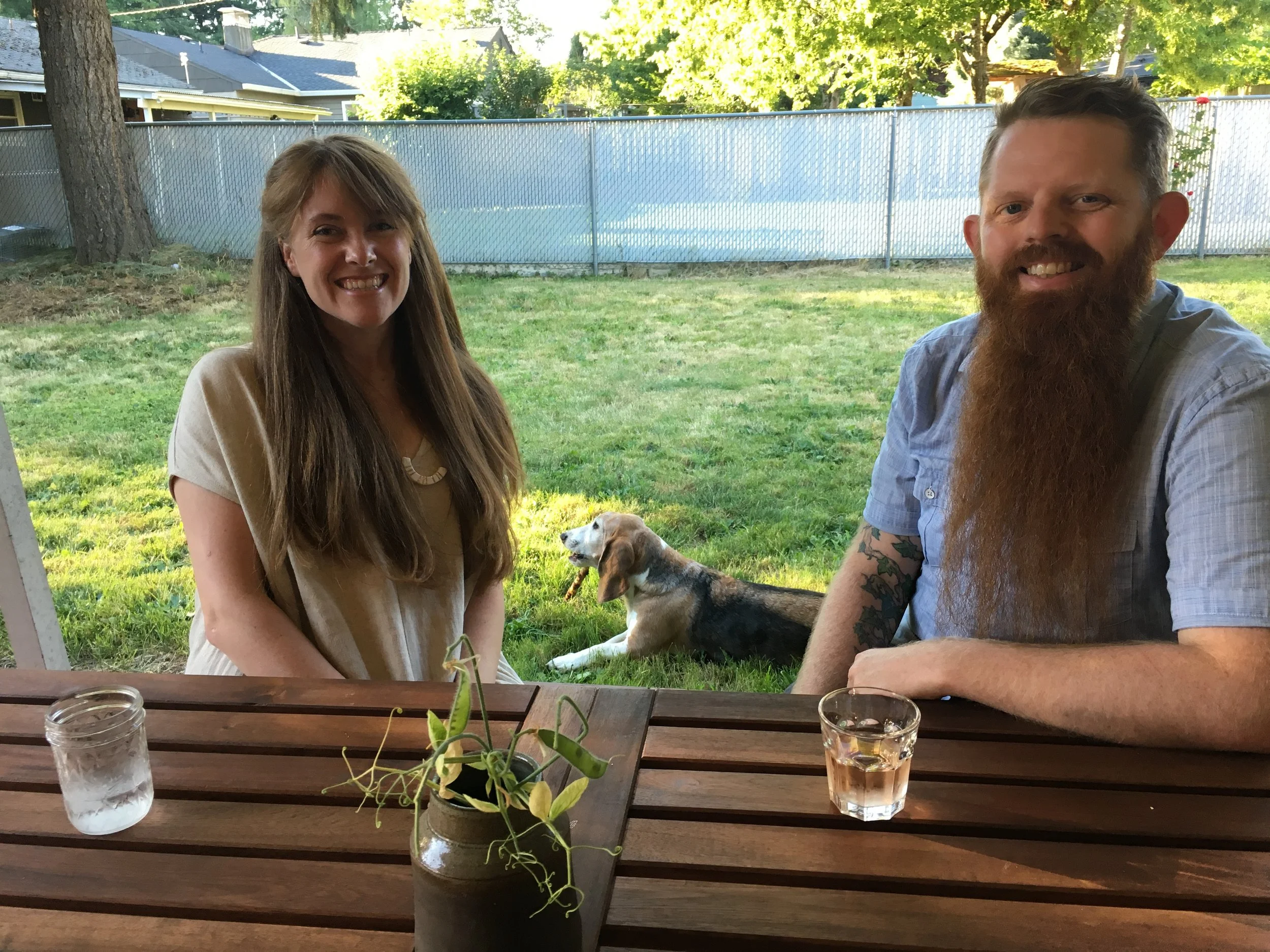 Susanna and Neil from Antler Gallery and their pet buddy Duncan. Thank you for your hospitality.
