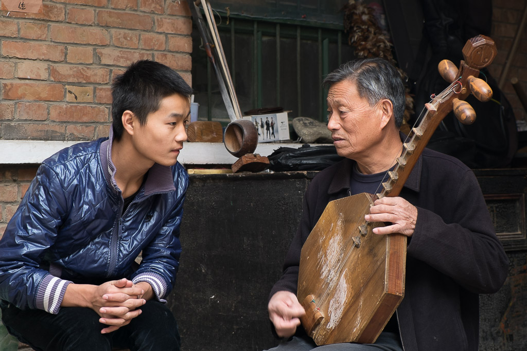 Zhang Ximin and his 18-year-old grandson Zhang Meng
