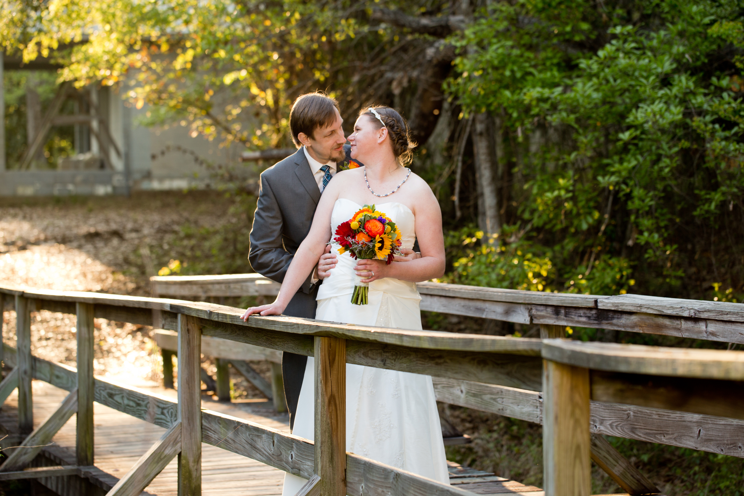 outdoor wedding portrait at Camp Wilkes Biloxi (Uninvented Colors Photography)