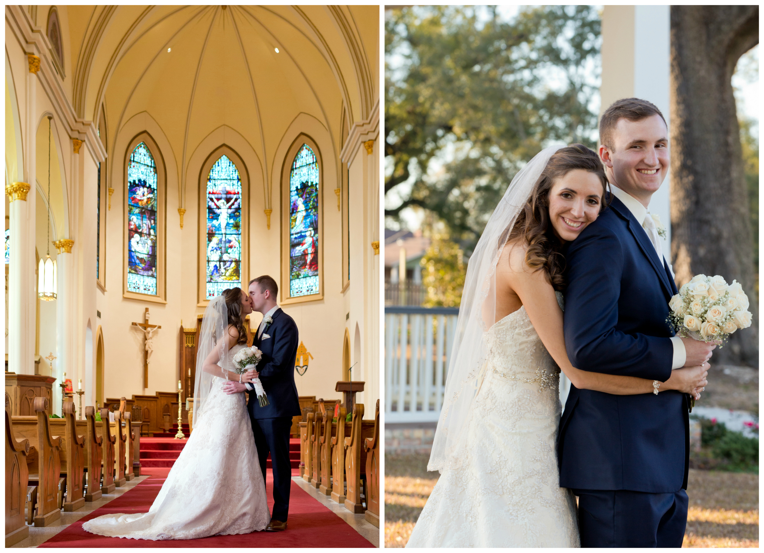 Biloxi wedding photographer Uninvented Colors Photography - portraits at Nativity BVM and Lighthouse Park