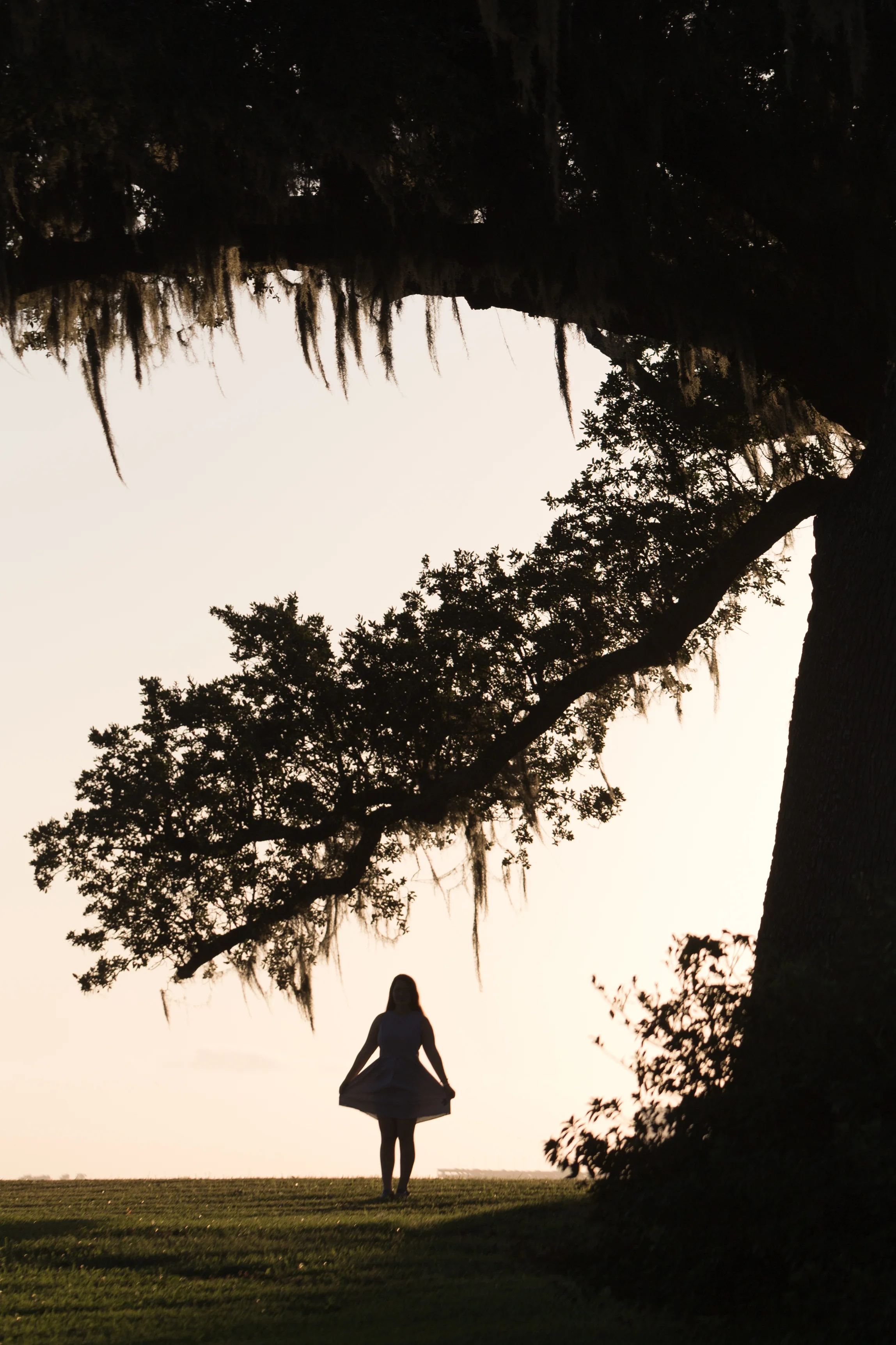 artistic silhouette senior portrait in Ocean Springs, Mississippi