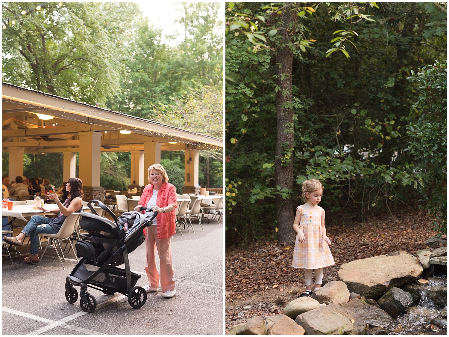 cute wedding guests at rehearsal dinner