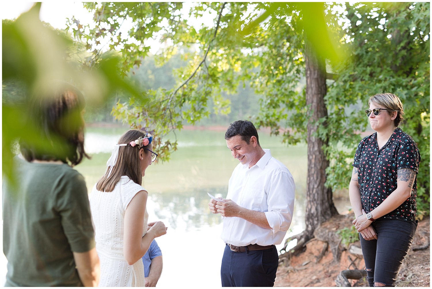 private vow ceremony outdoors - destination wedding photographer