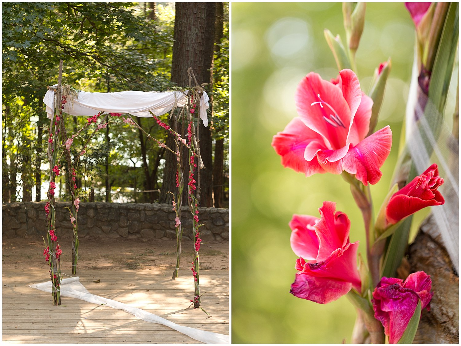 beautiful floral wedding chuppah