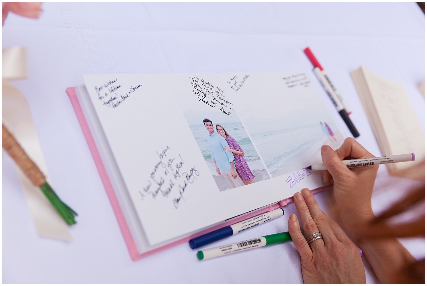 engagement album / wedding guestbook by Uninvented Colors Photography