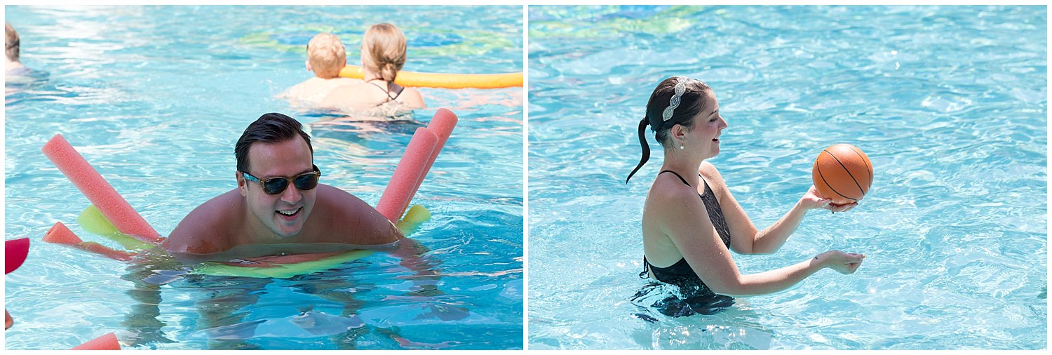 adults playing in swimming pool