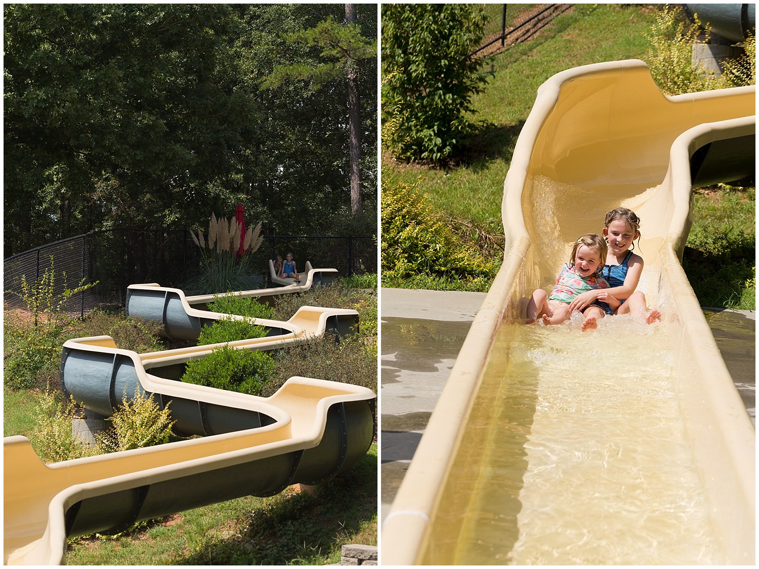 water slide at Clemson Outdoor Lab