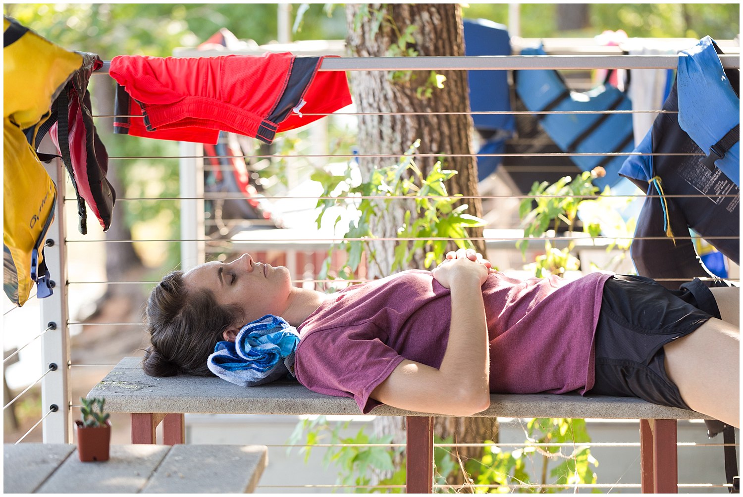 napping by the lake