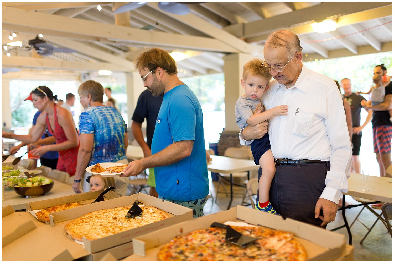 pizza party for wedding reception