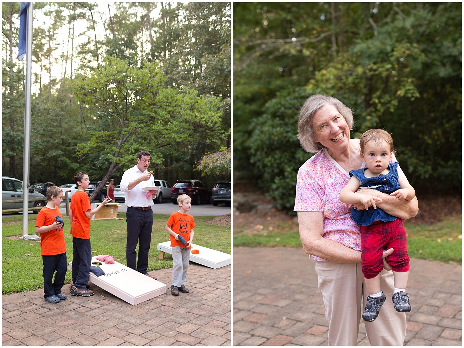 corn hole and family fun at camp wedding - destination wedding photographer