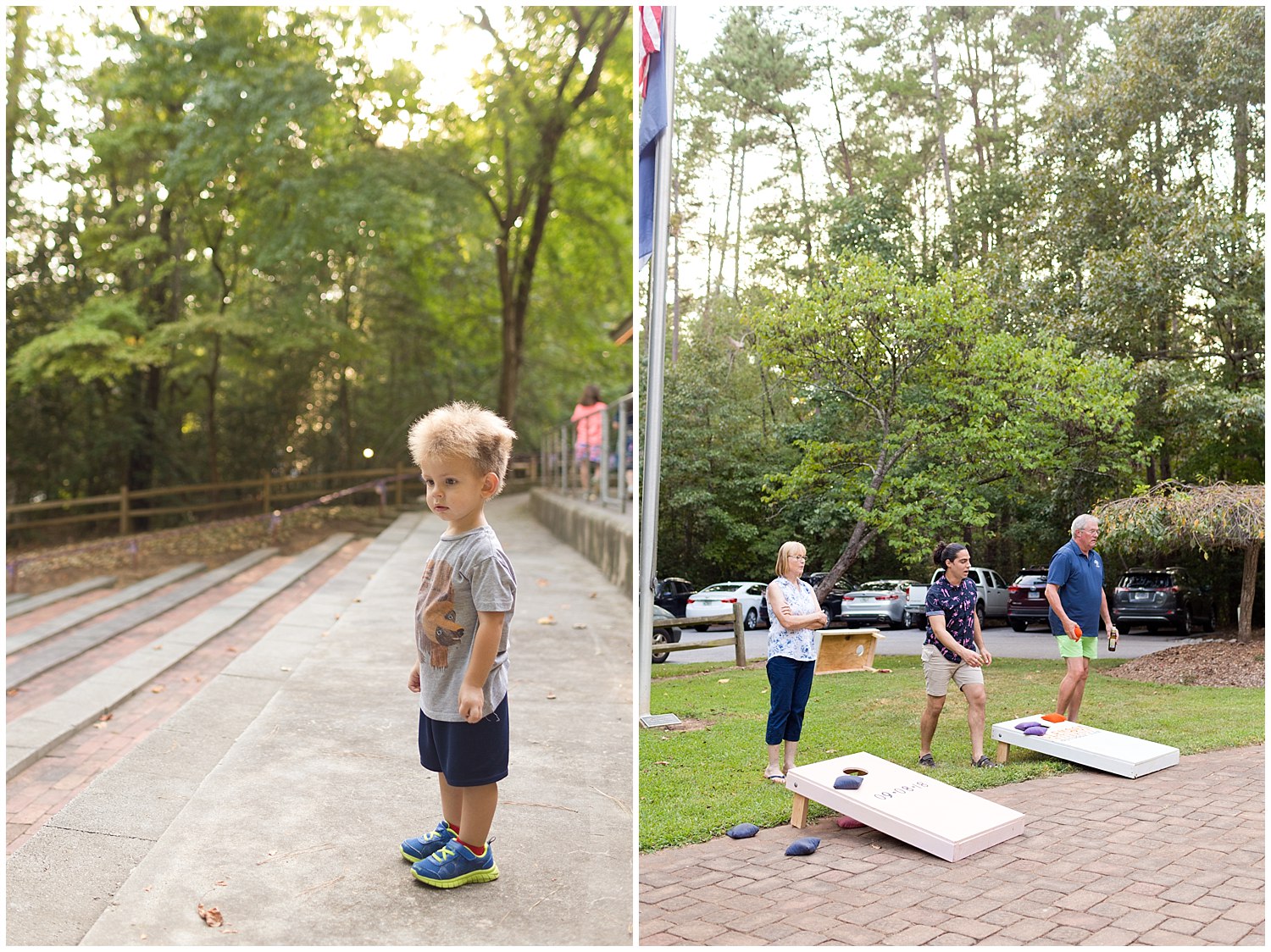 corn hole at Clemson Outdoor Lab