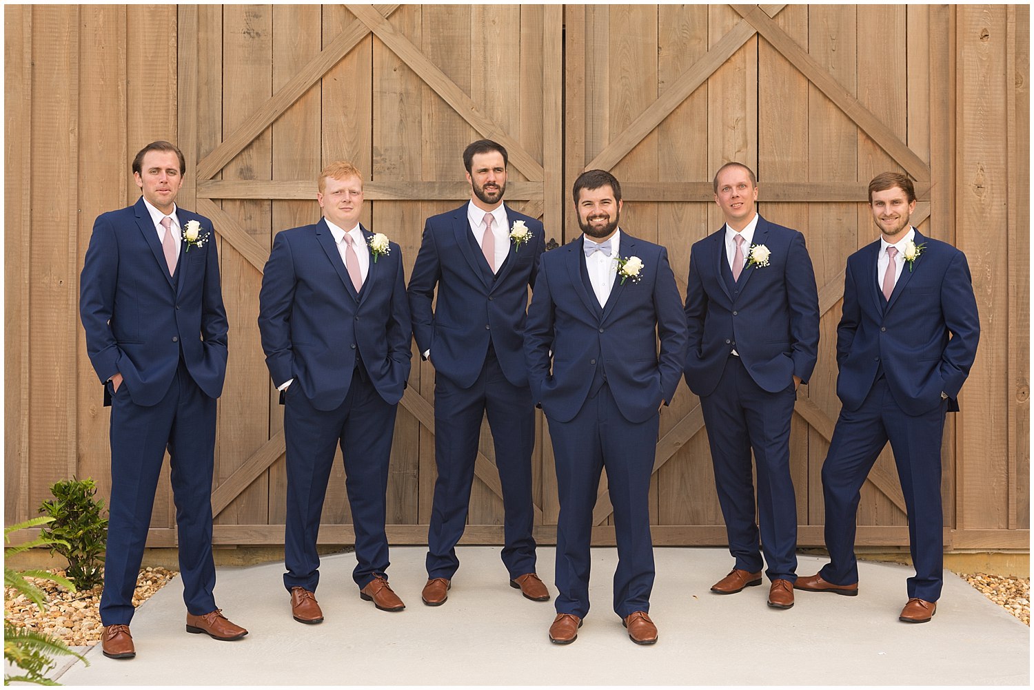 groomsmen photo at The Barn at Love Farms