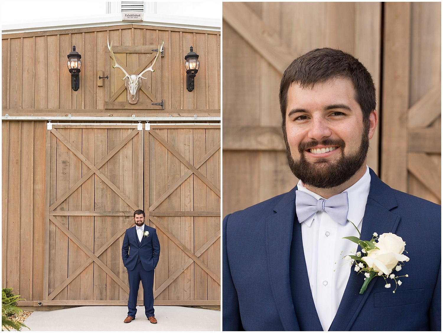 groom portraits at The Barn at Love Farms